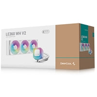 DeepCool LE360 V2 White 360mm AIO Liquid Cooler ARGB Aluminum DeepCool LE360 V2 White 360mm AIO Liquid Cooler ARGB Aluminum